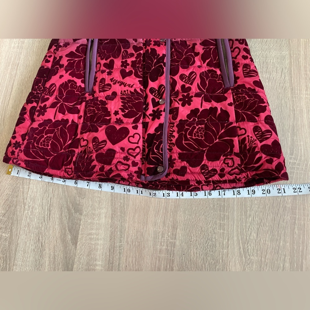 DESIGUAL Youth Designer Purple & Maroon Ombre Jacket Belted Hooded Trench 13/14 - Picture 12 of 15